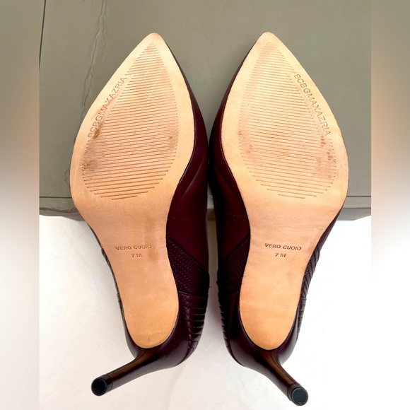 BCBGMAXAZRIA- Donovan Leather Pump, Color- Bordeaux, Size 7, Gently Used - Picture 10 of 12